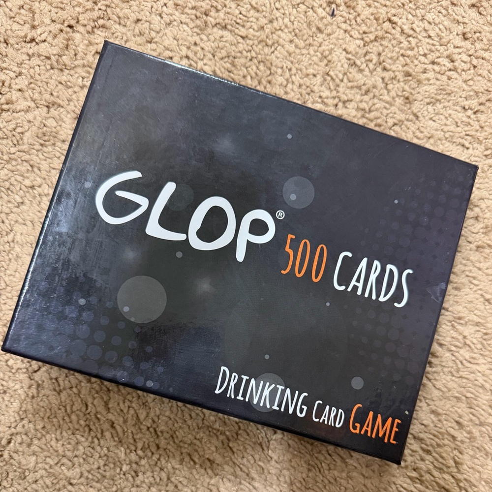 GLOP 500 Cards Drinking Game- includes 5 decks/categories